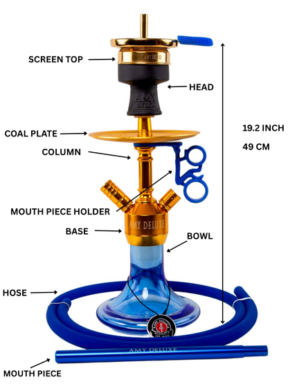 Amy Deluxe German hookah shisha set, 071.03 Alu Jewel S